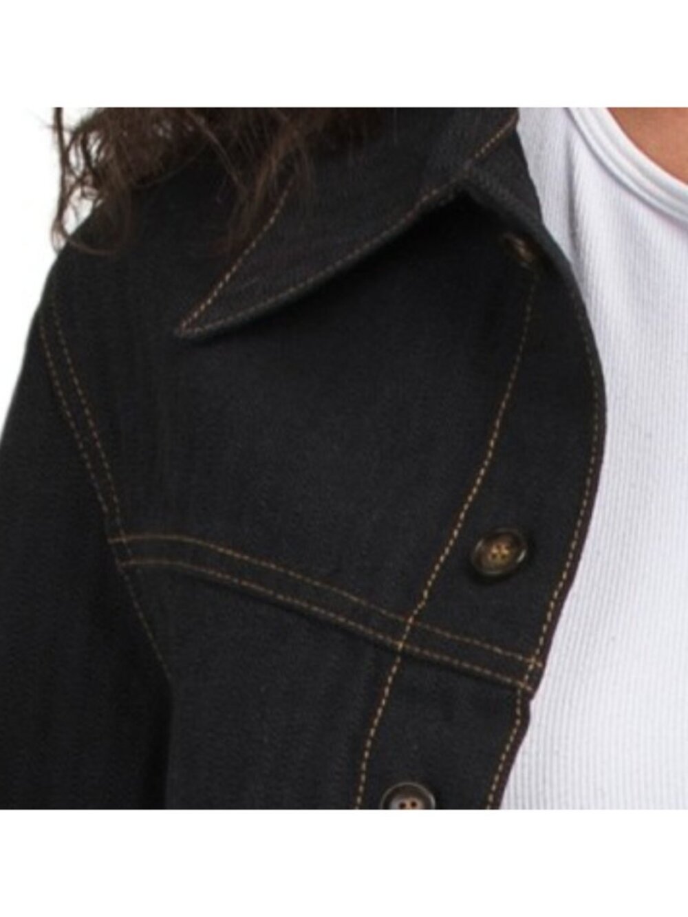 VICTORIA BECKHAM Denim Shirt With Front Yoke Detail - Picture 3 of 3